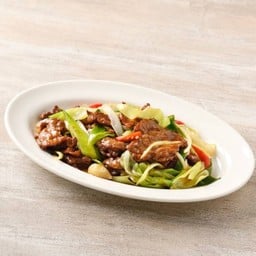 E18 เนื้อแพะผัดต้มหอมญี่ปุ่น 葱爆羊肉