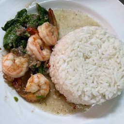 กะเพรา กุ้ง