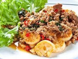 หมูสับผัดเต้าหู้