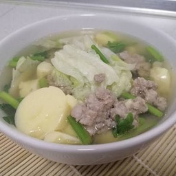 ต้มจืดเต้าหู้หมูสับ (กับข้าว)