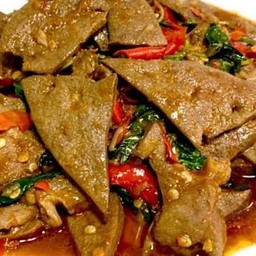 ข้าวกะเพราตับหมู