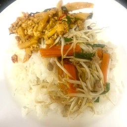 ข้าวราด 2 อย่าง