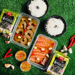 กุ้ง+ม่อน (พร้อมข้าวสาหร่าย2ชุด)