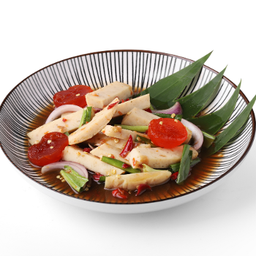 ยำหมูยอไข่แดงเค็ม