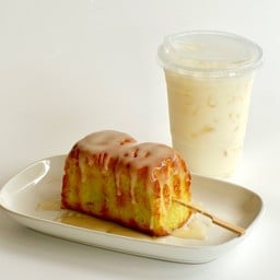 ปังก้อนปิ้ง 1 ไม้ + เครื่องดื่ม (ราคาพิเศษ)