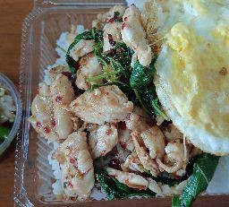 ข้าวกระเพราไก่+ไข่ดาว