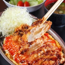 Omelette Sasami Cheese Katsu Curry Rice