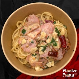 ( โปรเปิดร้าน ) สปาเกตตีผัดพริกแห้งเบค่อน
