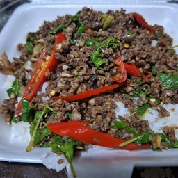 ข้าวราดกะเพรากบ