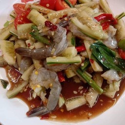 ตำแตงกุ้งสด