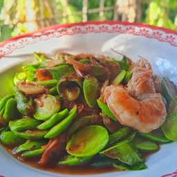 กุ้งผัดกะปิสะตอ