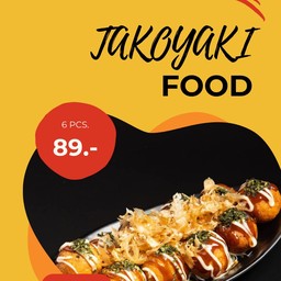 ทาโกะยากิไส้ปลาหมึก 6 ลูก