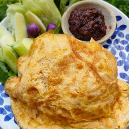 ข้าวไข่เจียวน้ำพริกตาแดงละมุน