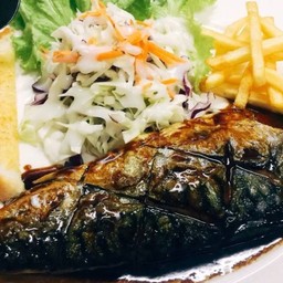 สเต็กปลาซาบะย่างซีอิ้ว