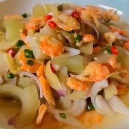 ยำกาดกระป๋อง+กุ้งแห้ง