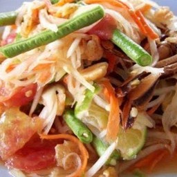 ตำมะละกอไทยใส่ปู