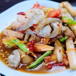 ตำไหลบัวกุ้งสด