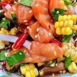 ตำข้าวโพดแซลมอนน้ำปลาร้า