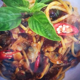 สปาเก็ตตี้หอยลายผัดพริกเผา