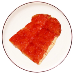 ปังปิ้งเนย แยมสตรอเบอร์รี่ (1 แผ่นใหญ่) - TOAST BUTTER STRAWBERRY JAM