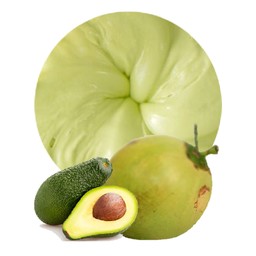 อะโวคาโด้+มะพร้าวปั่นนม Avocado mix with Coconut Smoothie