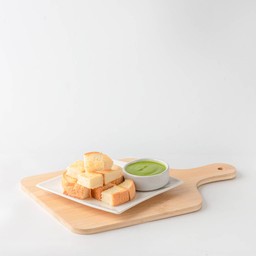 ขนมปังปิ้ง+สังขยาใบเตย