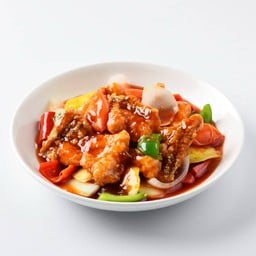 เนื้อปลาเก๋ายักษ์ผัดเปรี้ยวหวาน
