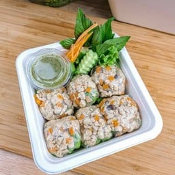 ข้าวหน้ากุ้ง/ปลาแกะ