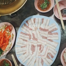 หมูย่างเกาหลี กระทะร้อน ชุด เบคอนล้วน