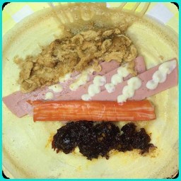 หมูหยอง+ปูอัด+แฮม+พริกเผา