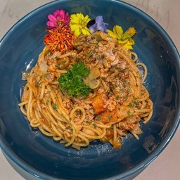 สปาเก็ตตี้ผัดซอสกุ้ง