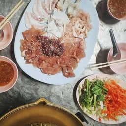 หมูย่างเกาหลี กระทะร้อน ชุด ทุกอย่าง