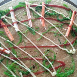 เครป ยำสาหร่าย+ปูอัด