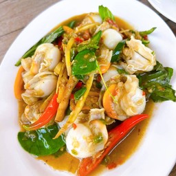 หอยเชลผัดฉ่า(ราดข้าว)