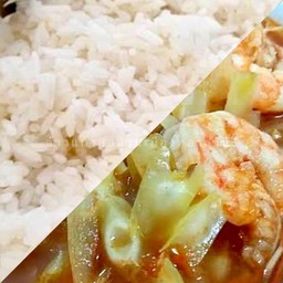 ข้าว + แกงส้มกุ้ง