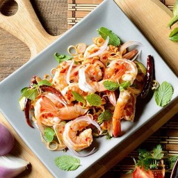 พล่ากุ้งสดตะไคร้