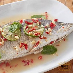 ปลากระพงนึ่งมะนาว