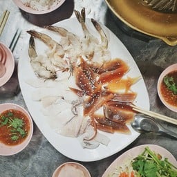 หมูย่างเกาหลี กระทะร้อน ชุด ทะเล