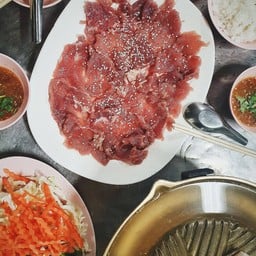 หมูย่างเกาหลี กระทะร้อน ชุด เนื้อหมักล้วน