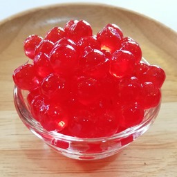 เยลลี่สีแดง เม็ดเล็ก (กระปุก)