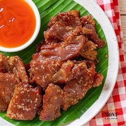 หมูแดดเดียวคลุกงา