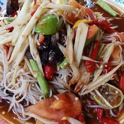 ตำซั่วขนมจีนปูปลาร้า
