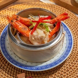 F2.กุ้งนึ่งซีอิ๊ว (2ชิ้น)