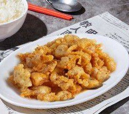 เอ็นข้อไก่ทอด แถม ผัดคะน้าน้ำมันหอย