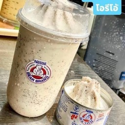 นมหมีปั่น+โอรีโอ้