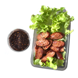 ไส้อั่วอร่อยมาก+น้ำพริกตาแดง (กับข้าว)