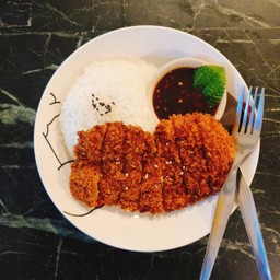 ข้าวหมูทอดซอสแจ่ว