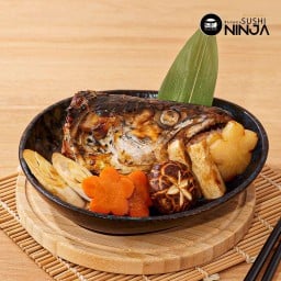 หัวปลาแซลมอนต้มซีอิ๊ว