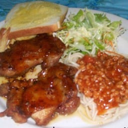 สปาเก็ตตี้ไก่สไปรซี่ 2ชิ้น