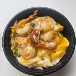 ข้าวด้งไข่เยิ้มกุ้งจัมโบ้